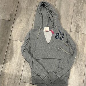 Victoria Secret PINK Gray Hoodie with Blue and Pink Accents